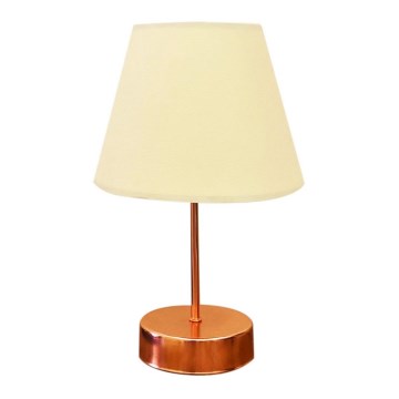 Lampada da tavolo 1xE27/60W/230V beige/rame