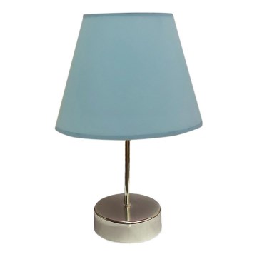 Lampada da tavolo 1xE27/60W/230V blu/cromo