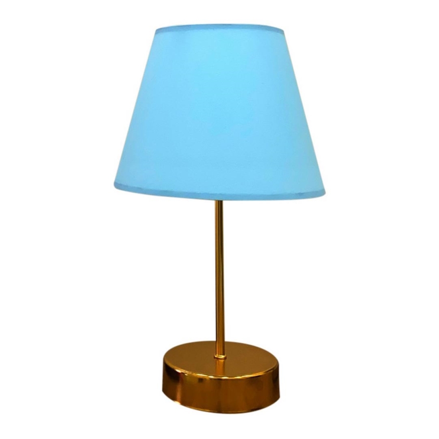 Lampada da tavolo 1xE27/60W/230V blu/rame