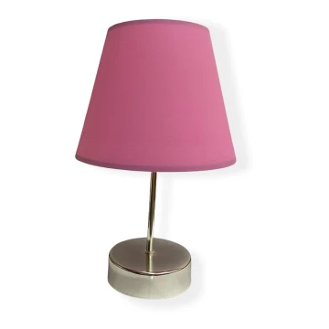 Lampada da tavolo 1xE27/60W/230V rosa/cromo