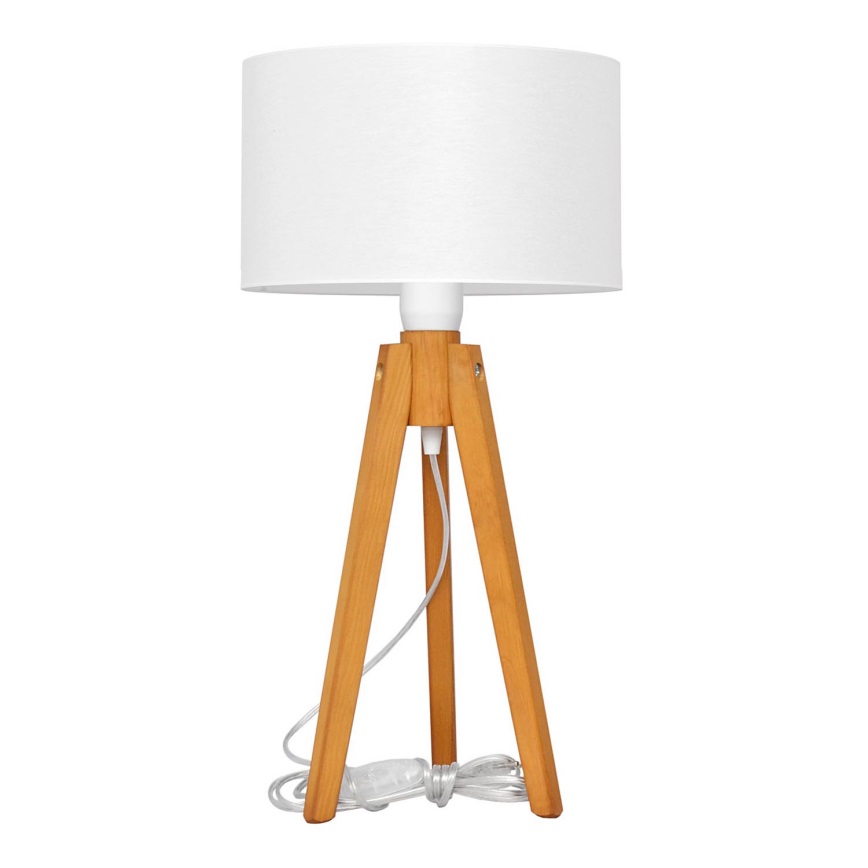 Lampada da tavolo ALBA 1xE27/60W/230V bianco/quercia