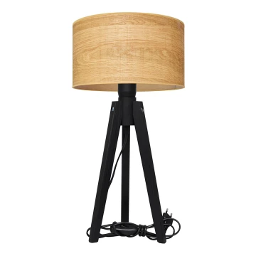 Lampada da tavolo ALBA 1xE27/60W/230V marrone/quercia