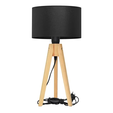 Lampada da tavolo ALBA 1xE27/60W/230V nero/pino