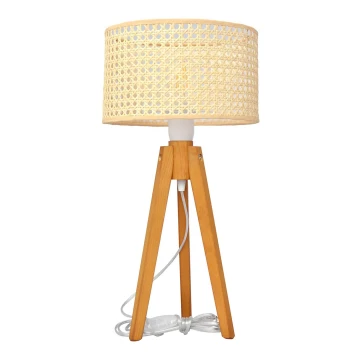 Lampada da tavolo ALBA 1xE27/60W/230V rattan/quercia