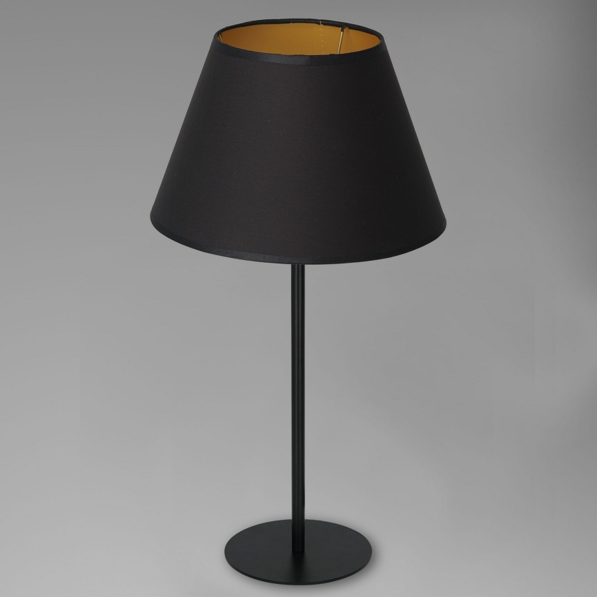 Lampada da tavolo ARDEN 1xE27/60W/230V d. 30 cm nero/oro