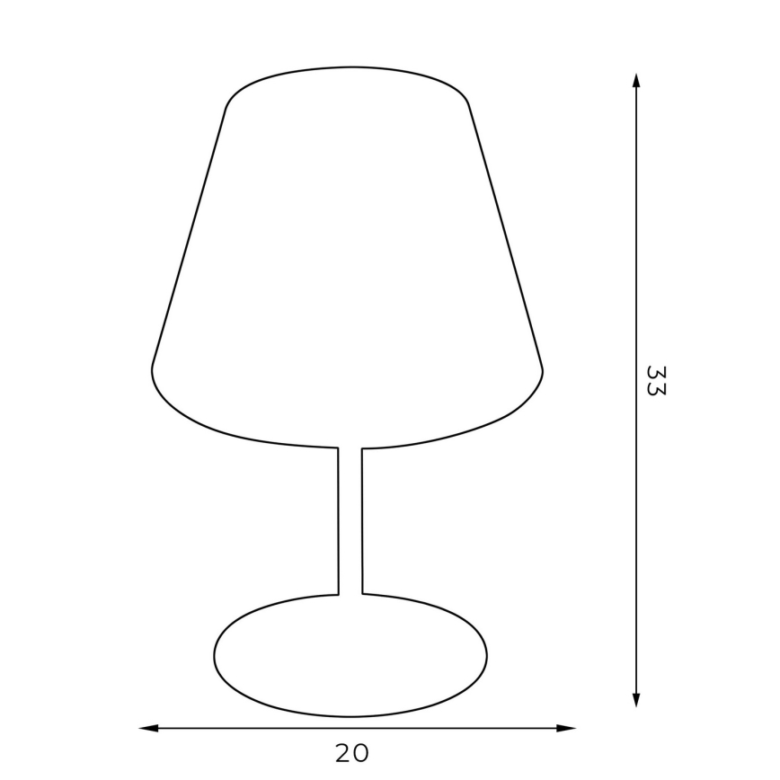 Lampada da tavolo ARDEN 1xE27/60W/230V diametro 20 cm nero/bianco