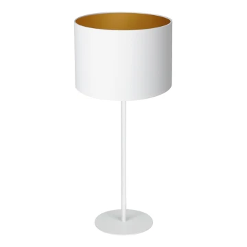 Lampada da tavolo ARDEN 1xE27/60W/230V diametro 25 cm bianco/oro