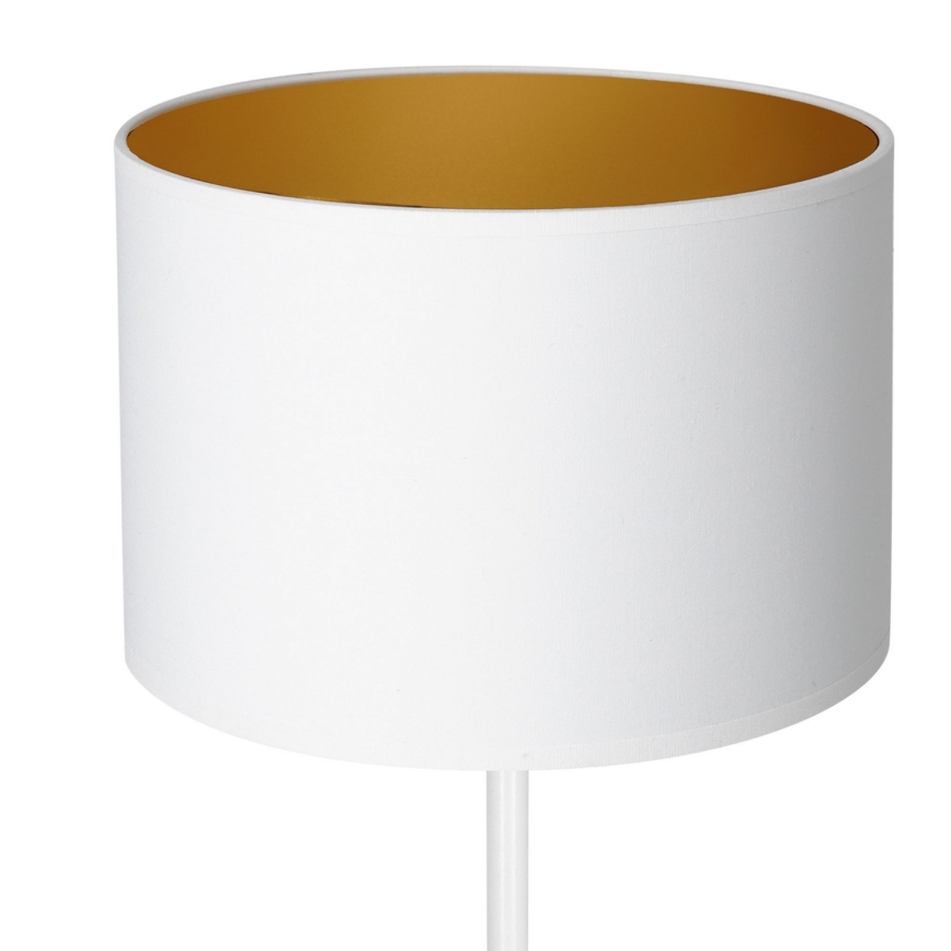 Lampada da tavolo ARDEN 1xE27/60W/230V diametro 25 cm bianco/oro