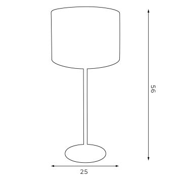 Lampada da tavolo ARDEN 1xE27/60W/230V diametro 25 cm bianco/oro