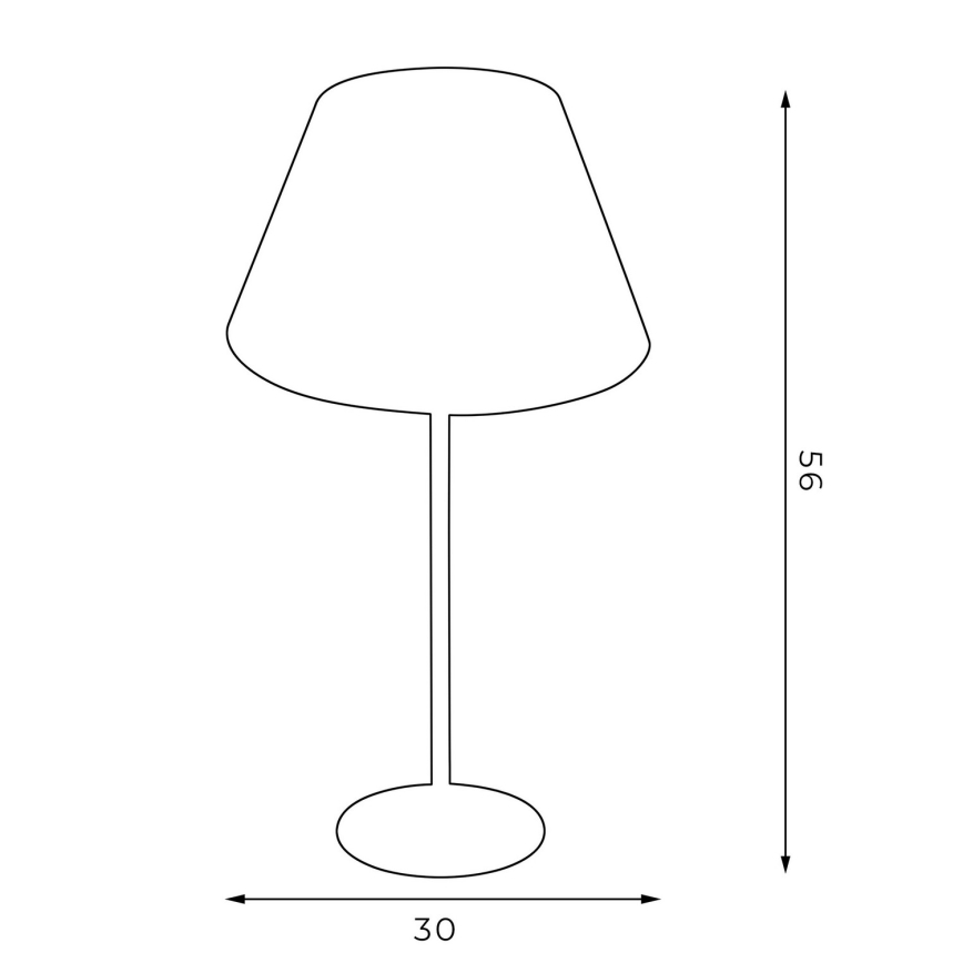 Lampada da tavolo ARDEN 1xE27/60W/230V diametro 30 cm bianco/oro