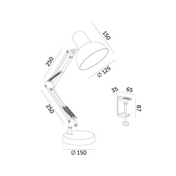 Lampada da tavolo AURIQ 1xE27/60W/230V bianco