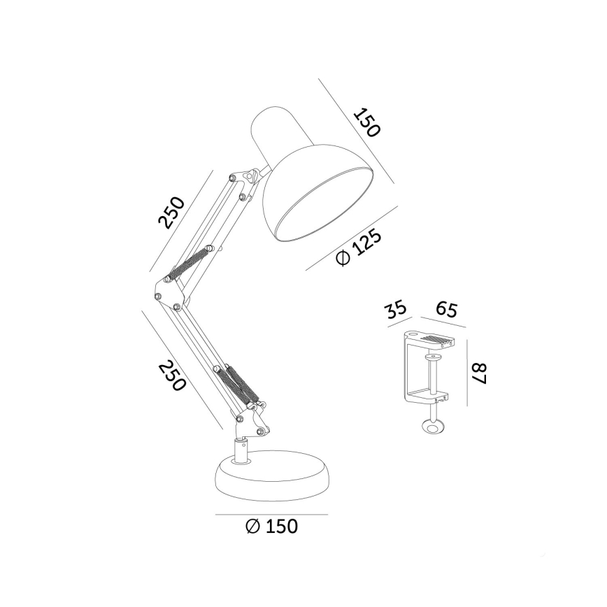 Lampada da tavolo AURIQ 1xE27/60W/230V bianco