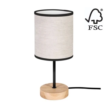 Lampada da tavolo BOHO 1xE27/25W/230V quercia- certificato FSC
