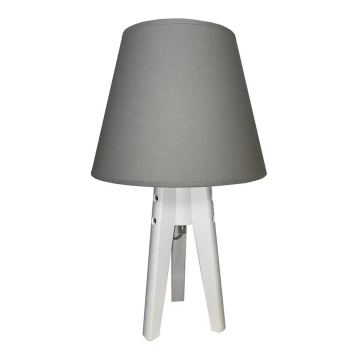 Lampada da tavolo CONE 1xE27/60W/230V bianco/grigio