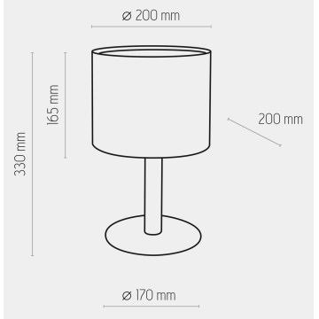 Lampada da tavolo DEVA 1xE27/60W/230V bianco/legno