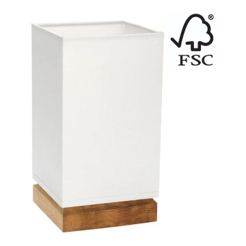 Lampada da tavolo FIRE 1xE27/25W/230V pino/bianco- certificato FSC