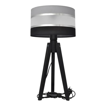 Lampada da tavolo HELEN 1xE27/60W/230V grigio/nero/cromo/pino