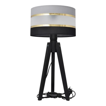 Lampada da tavolo HELEN 1xE27/60W/230V grigio/nero/oro/pino