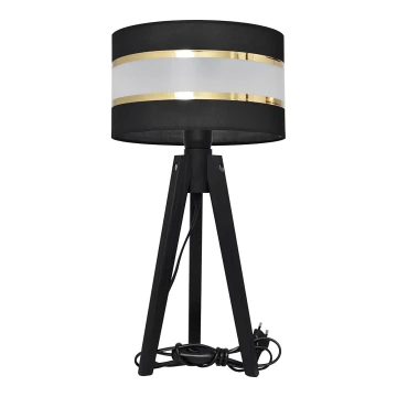 Lampada da tavolo HELEN 1xE27/60W/230V nero/oro/pino