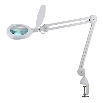 Lampada da tavolo LED dimmerabile con lente d'ingrandimento e clip LED/8W/12/230V