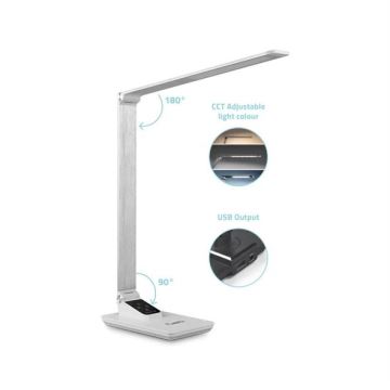 Lampada da tavolo LED dimmerabile con USB LED/7W/230V 3000K/4000K/5500K bianco