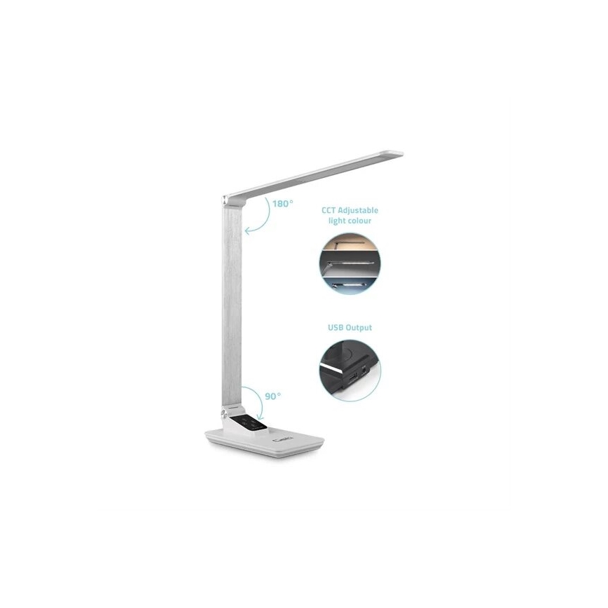 Lampada da tavolo LED dimmerabile con USB LED/7W/230V 3000K/4000K/5500K bianco