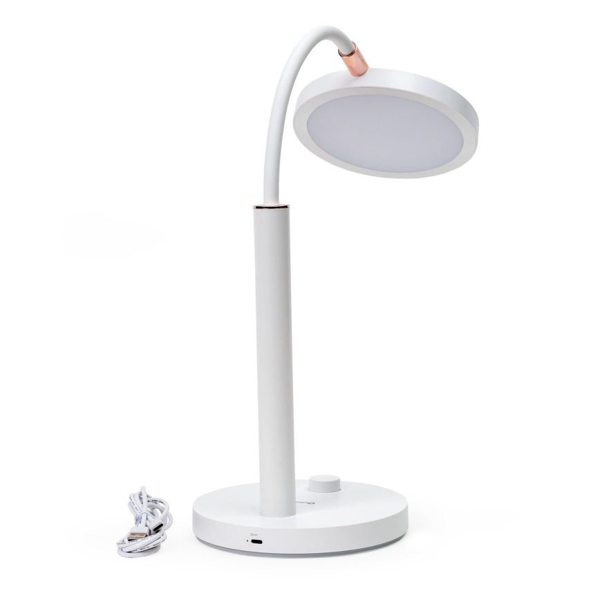 LED Lampada da tavolo ricaricabile dimmerabile LED/5W/5V 4000 mAh 3700/4200K CRI 97 bianco