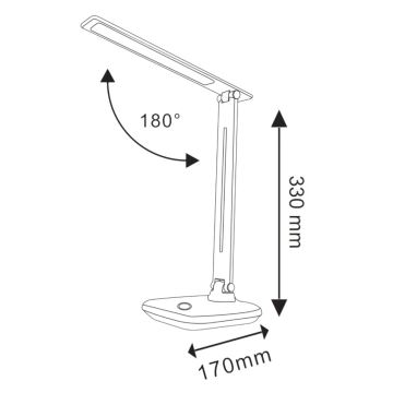 Lampada da tavolo LED dimmerabile touch VINTO LED/8W/230V bianca