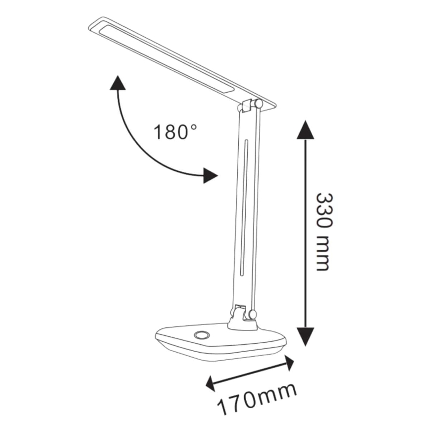 Lampada da tavolo LED dimmerabile touch VINTO LED/9W/230V nera