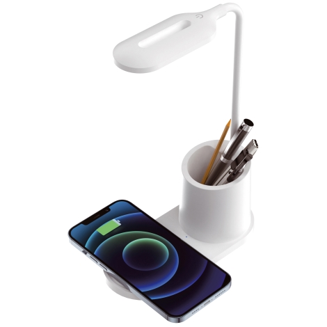 Lampada led con caricatore wireless per smartphone