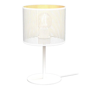 Lampada da tavolo LOFT SHADE 1xE27/60W/230V diametro 18 cm bianco/oro