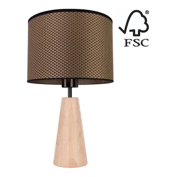 Lampada da tavolo MERCEDES 1xE27/40W/230V diametro 43 cm marrone/quercia – FSC certificato