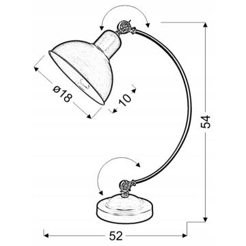 Lampada da tavolo OLD 1xE27/40W/230V nera