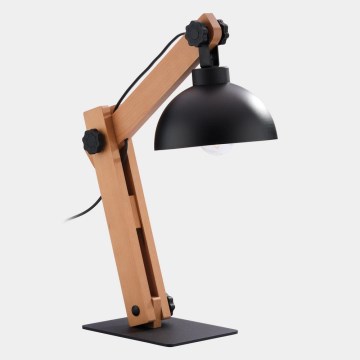 Lampada da tavolo OSLO 1xE27/60W/230V nero/legno