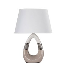 Lampada da tavolo ROMANO 1xE27/60W/230V bianco/beige