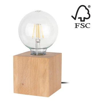 Lampada da tavolo TRONGO SQUARE 1xE27/25W/230V - certificato FSC