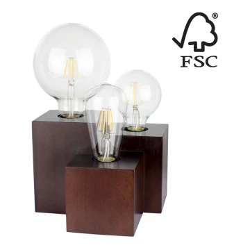 Lampada da tavolo VINCENT 3xE27/15W/230V - certificato FSC