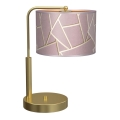 Lampada da tavolo ZIGGY 1xE27/60W/230V rosa/oro