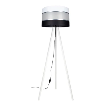 Lampada da terra CORAL 1xE27/60W/230V bianco/nero/cromo