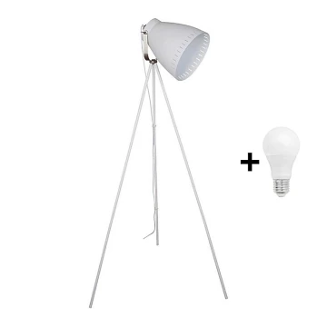 Lampada da terra LED 1xE27/10W/230V bianca 145cm