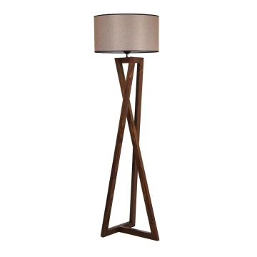 Lampada da terra MACKA 1xE27/60W/230V beige/marrone