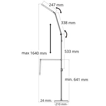 Lampada da terra touch LED dimmerabile FERRARA LED/13W/230V 3000/4000/6000K bianco