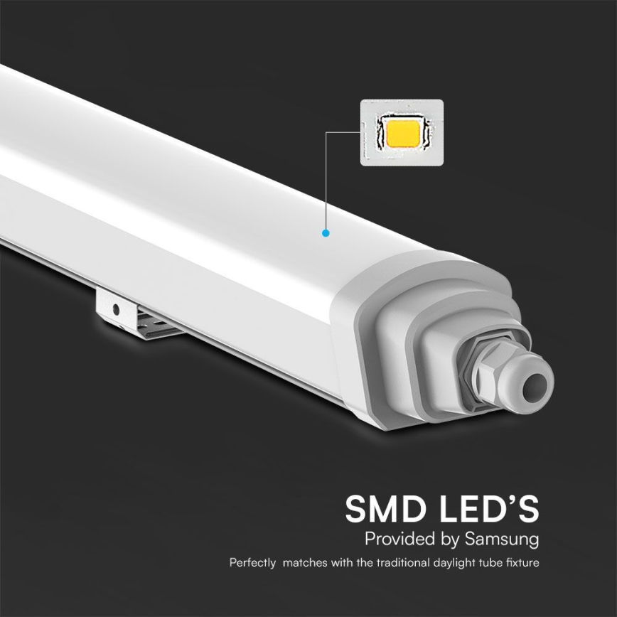 Lampada fluorescente tecnica LED SAMSUNG CHIP LED/18W/230V 4000K IP65 60 cm