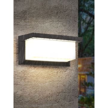 Applique a LED da esterno con lampadina con sensore crepuscolare NEELY 1xE27/9W/230V IP54 antracite