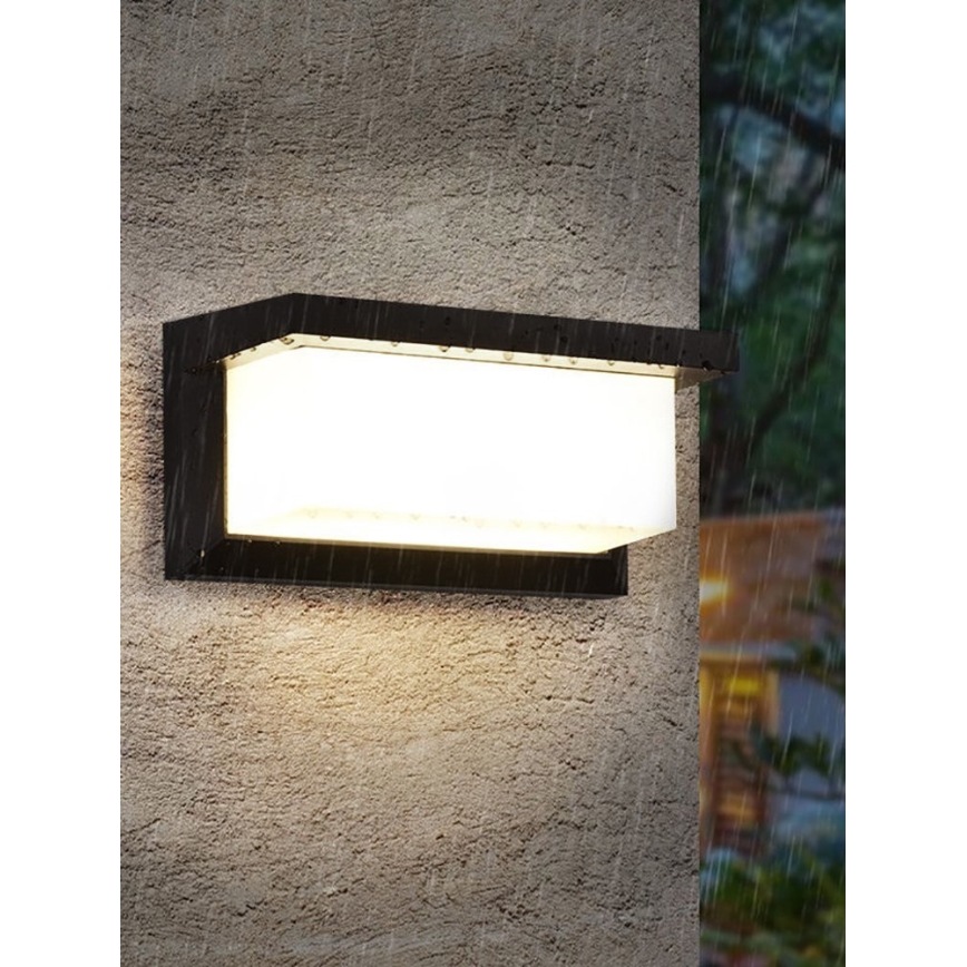 Applique a LED da esterno con lampadina con sensore crepuscolare NEELY 1xE27/9W/230V IP54 nero