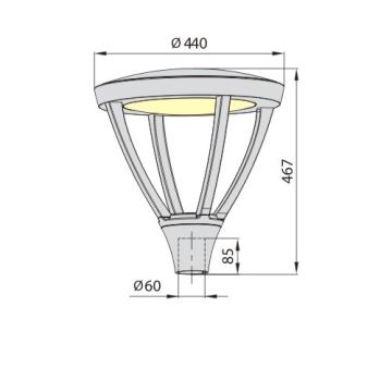 Lampada LED da esterno PARK PLUS LED/45W/230V 4000K
