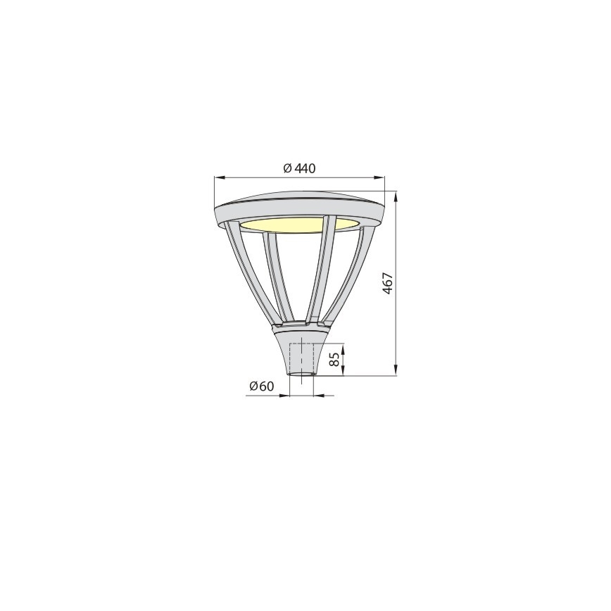 Lampada LED da esterno PARK PLUS LED/60W/230V 4000K