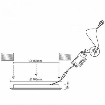 Lampada LED da incasso LED/12W/230V