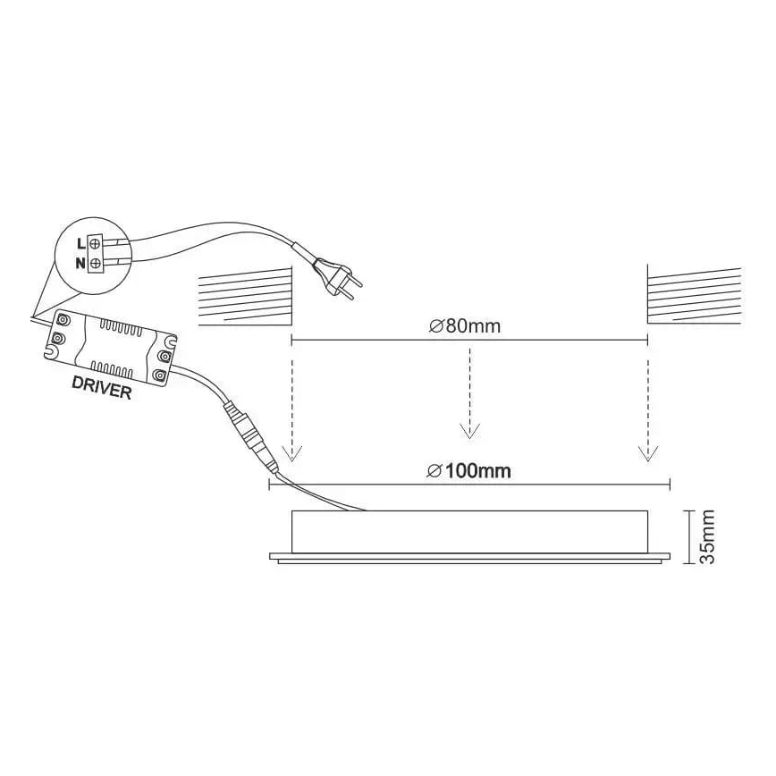 Lampada LED da incasso LED/7,5W/230V 4000K bianco/argento