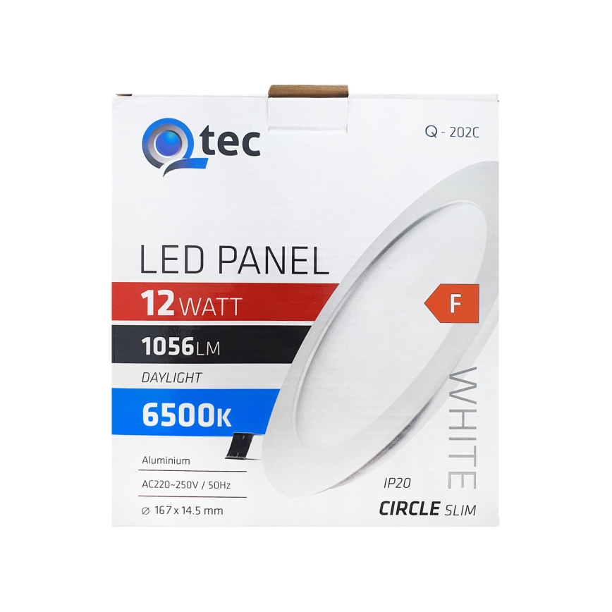 Lampada LED da incasso QTEC LED/12W/230V 6500K diametro 16,7 cm